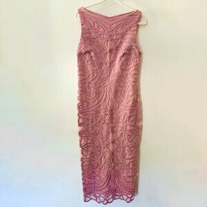 JS Collections Patterned Pink Sleeveless Dress Size 8 Midi Length